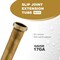 Everflow Slip Joint Extension Tube for Tubular Drain Applications, 17GA Brass 1-1/4"x12" 62412 - alternate 5
